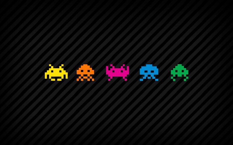 Pixelated Alien Characters