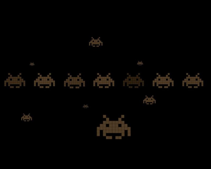 Pixelated Alien Creatures — Brown