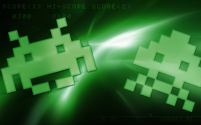 Pixelated Alien Creatures — Green