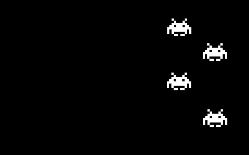 pixelated alien invaders