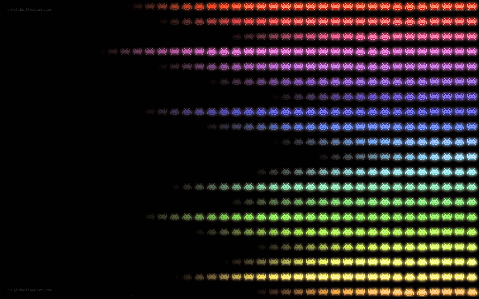pixelated alien invasion