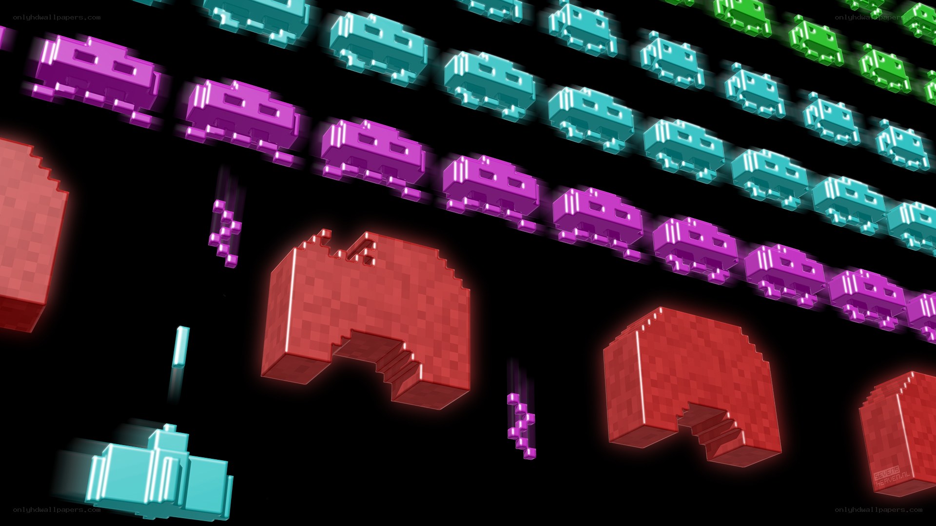 Pixelated alien invasion