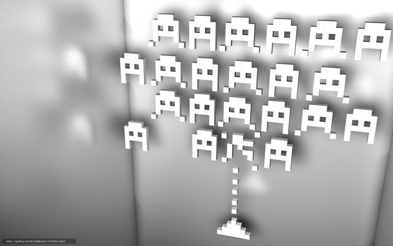 Pixelated alien invasion