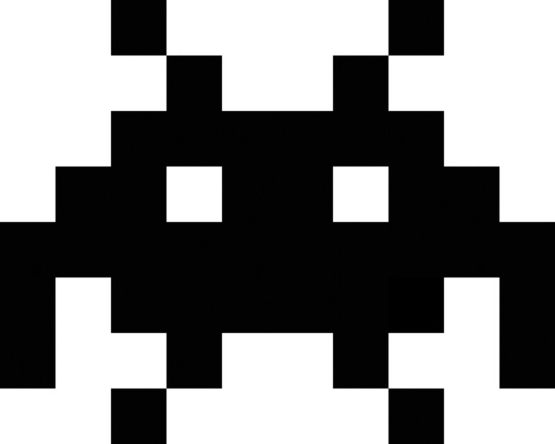 pixelated alien sprite