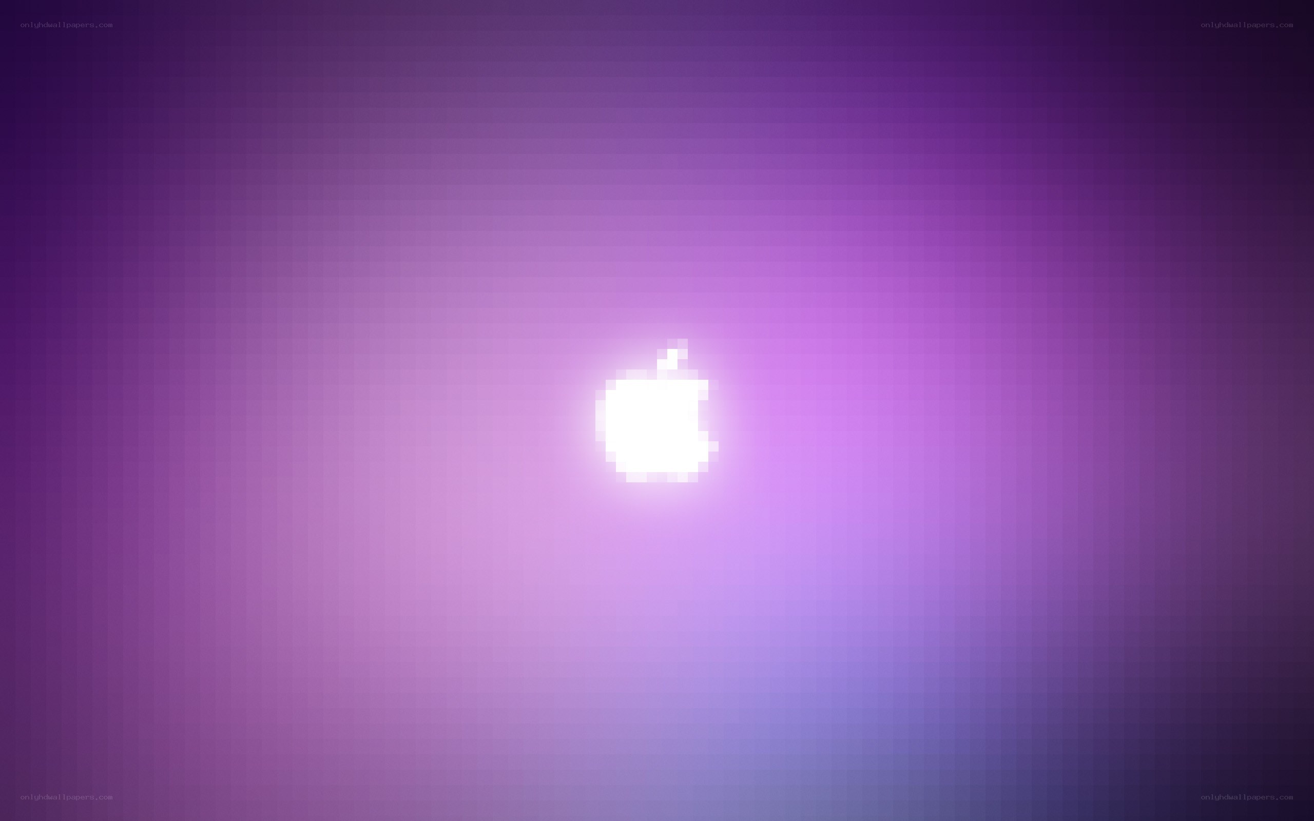 pixelated apple logo on purple
