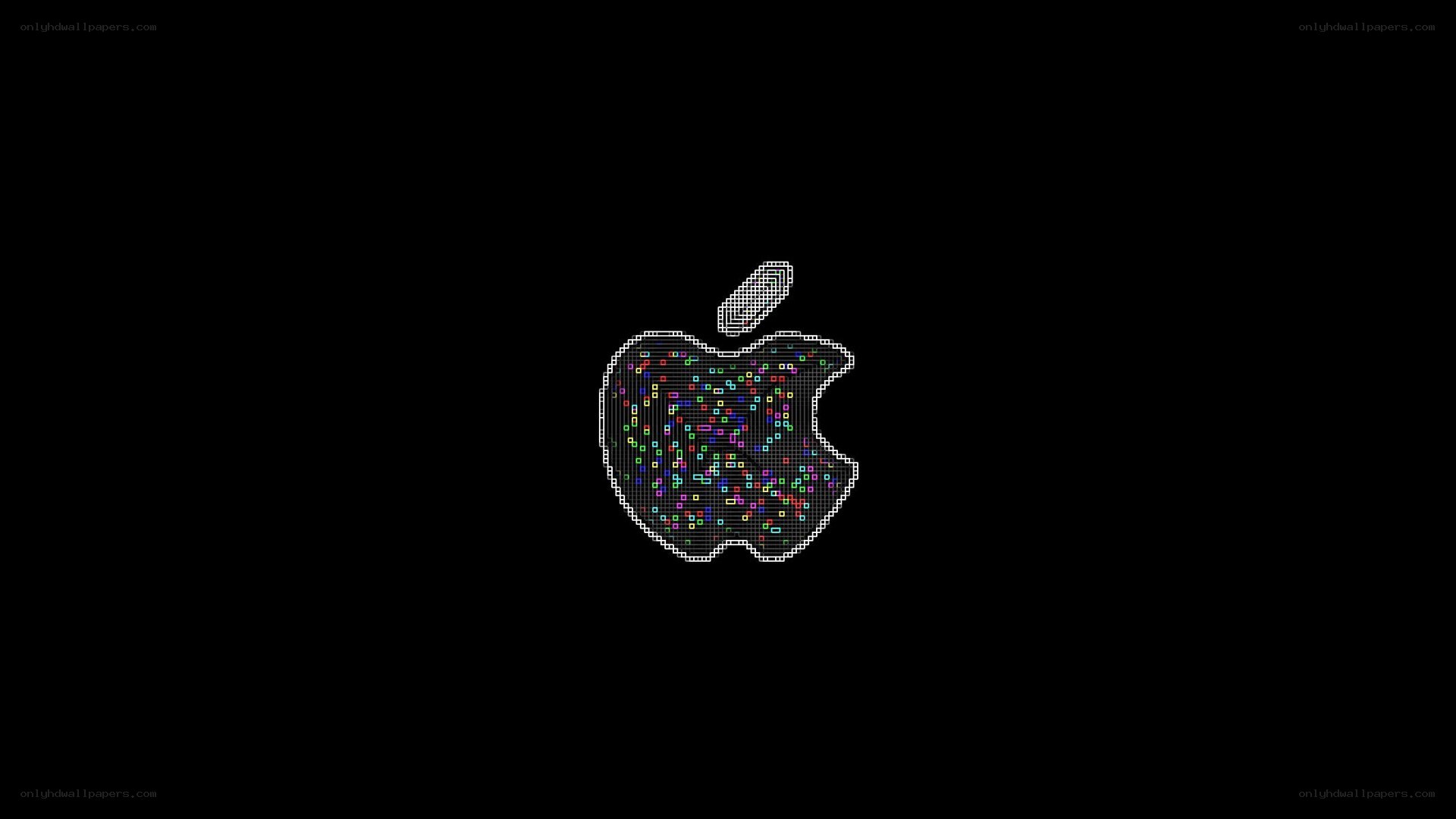 pixelated apple logo