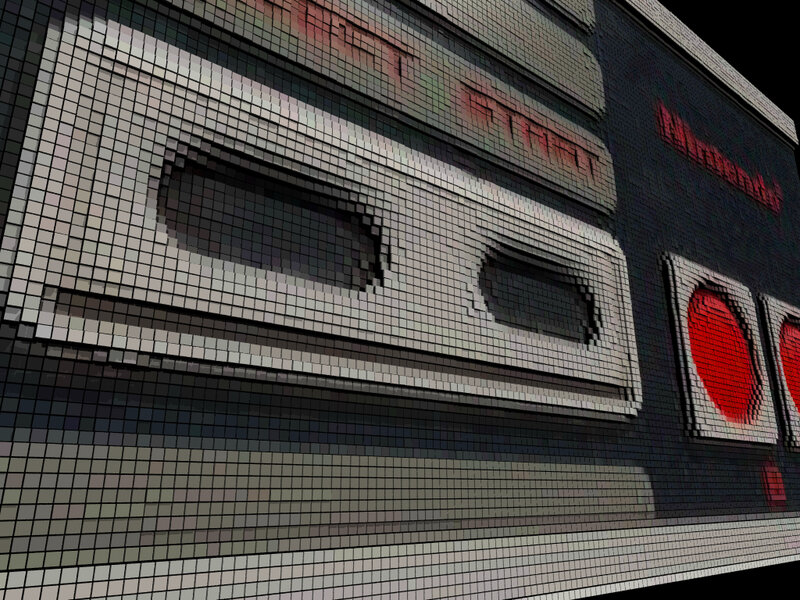 Pixelated arcade machine