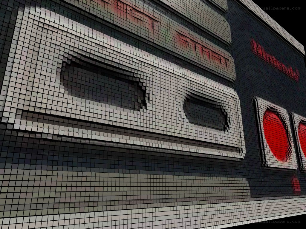 Pixelated arcade machine