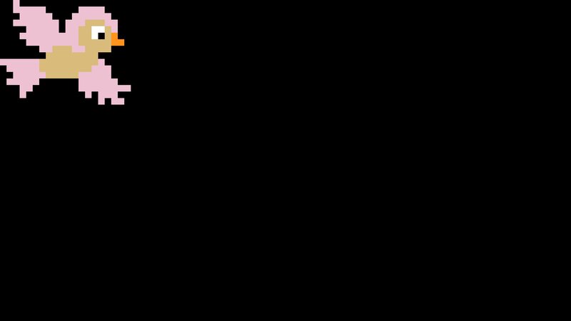 Pixelated Bird Flying