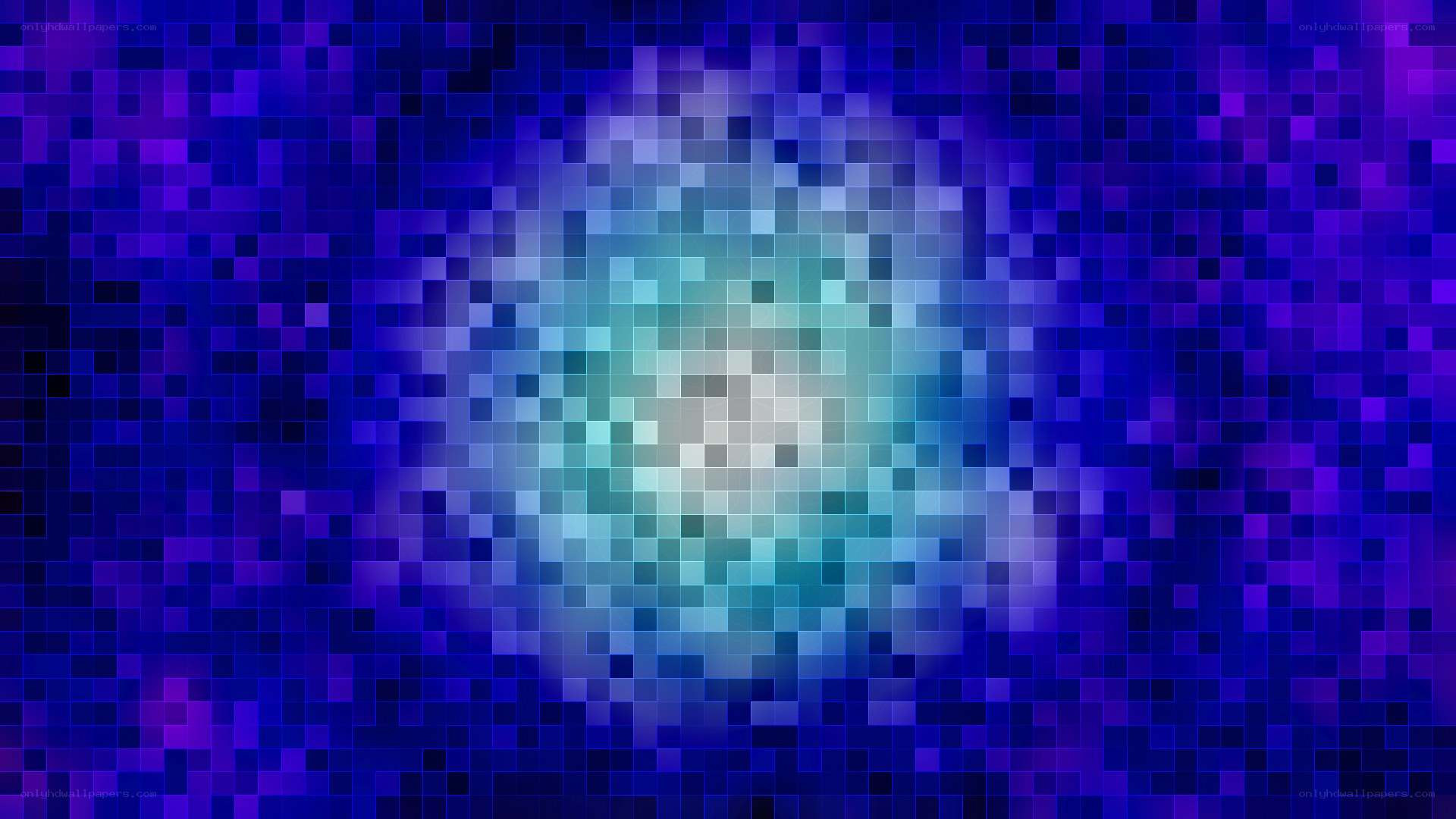 pixelated blue light burst