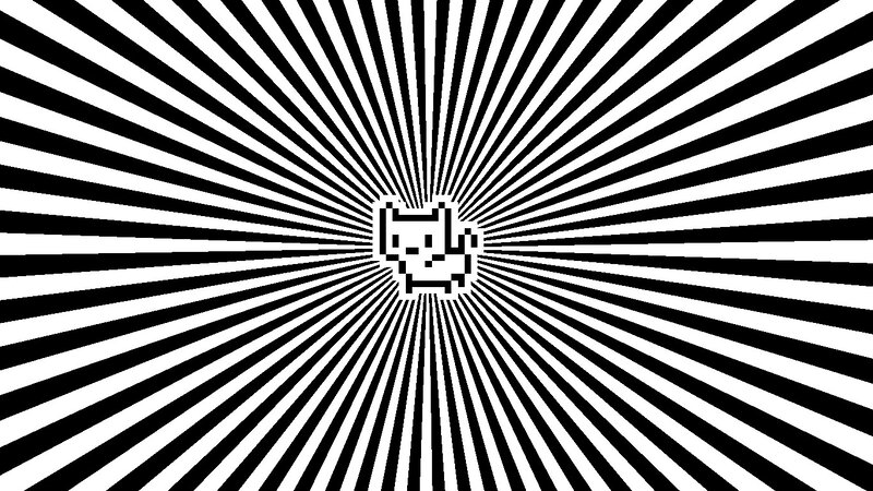 Pixelated Cat Character