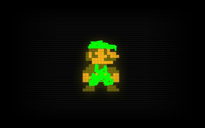 Pixelated Character — Green