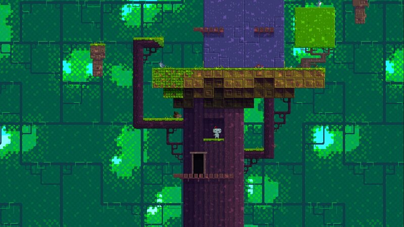 Pixelated Character in Treehouse