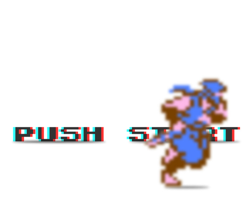 Pixelated Character Running