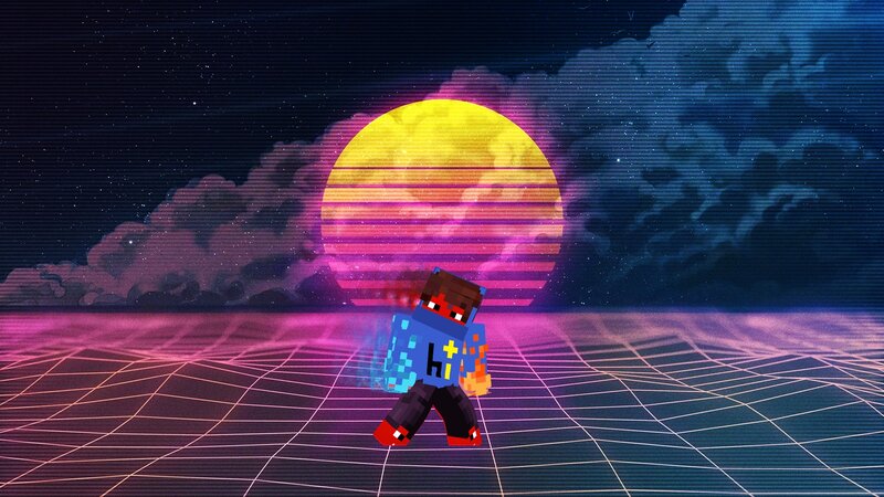 Pixelated Character Standing — Purple