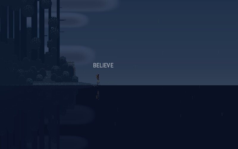 Pixelated Character Standing