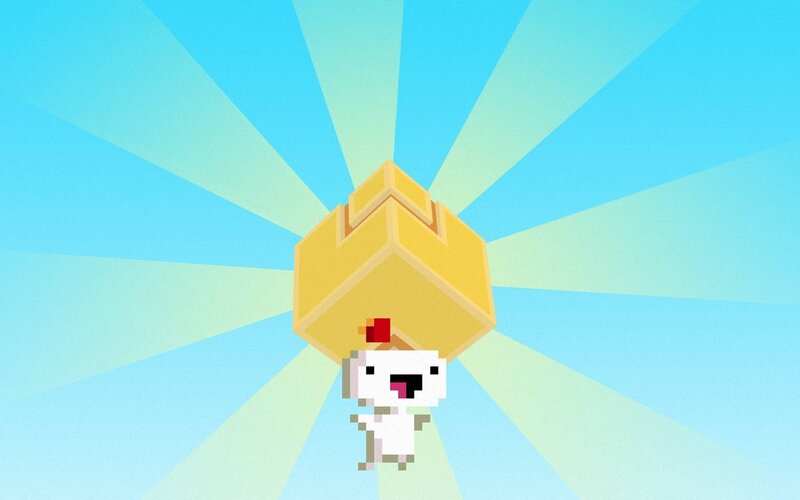 Pixelated Chicken Character