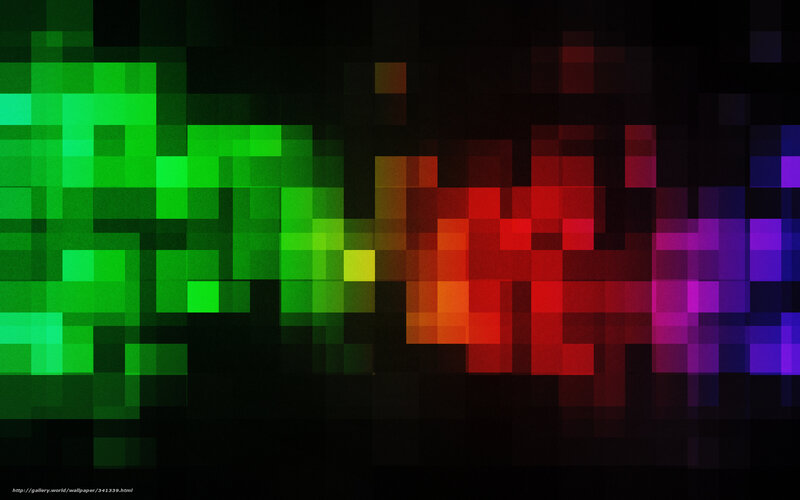 Pixelated Color Blocks — Green