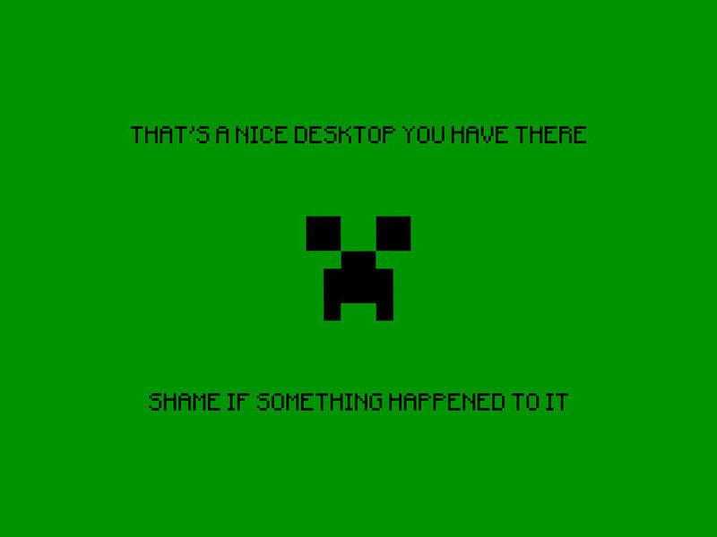 Pixelated Creeper Face
