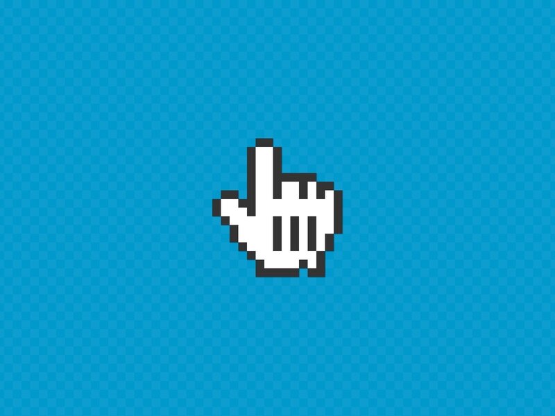 pixelated cursor hand