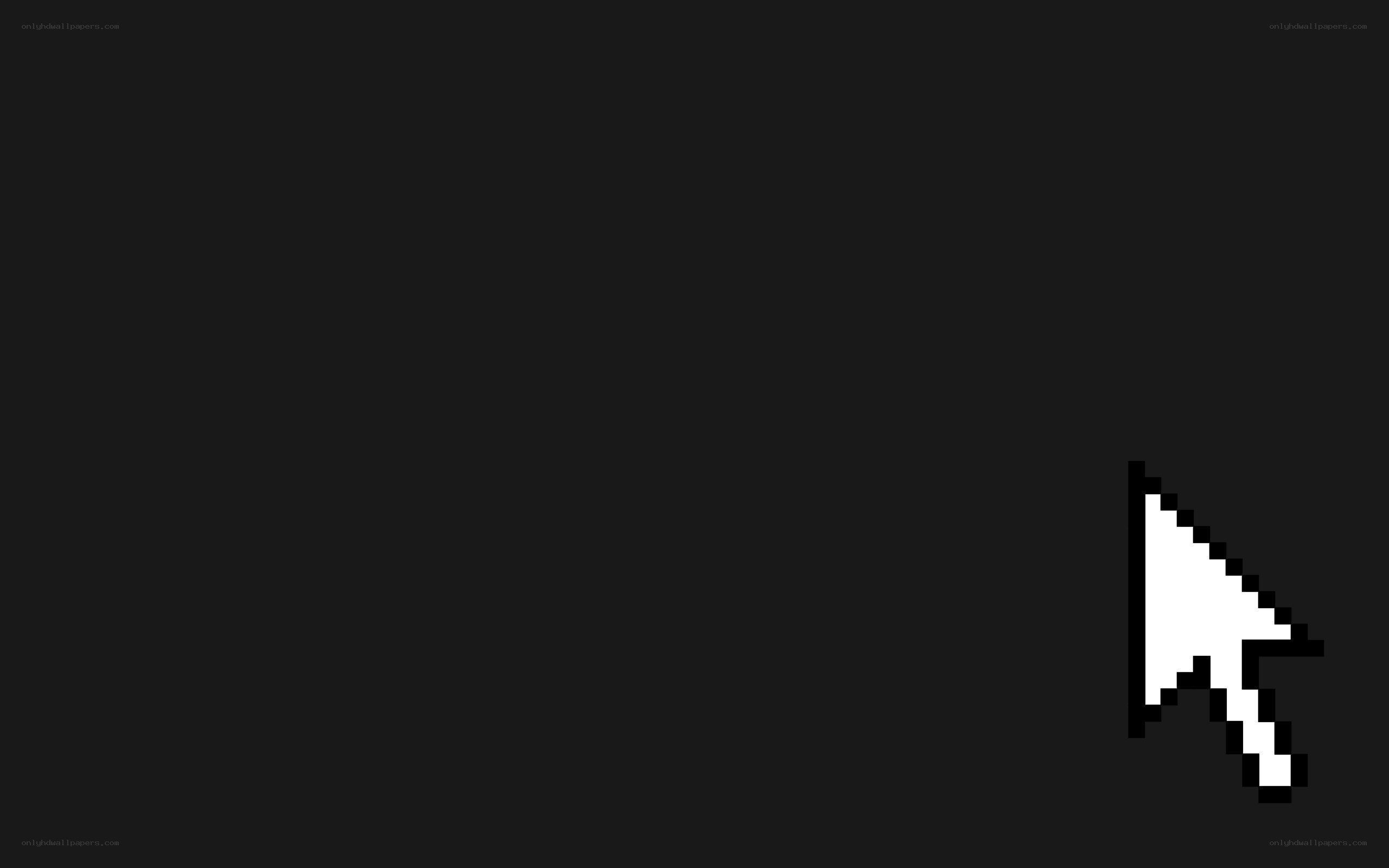 pixelated cursor on black