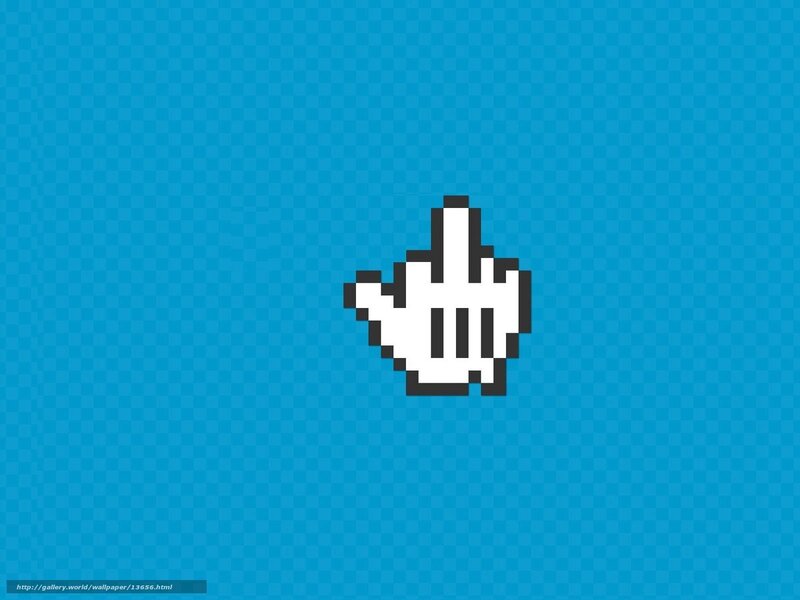 pixelated cursor on blue
