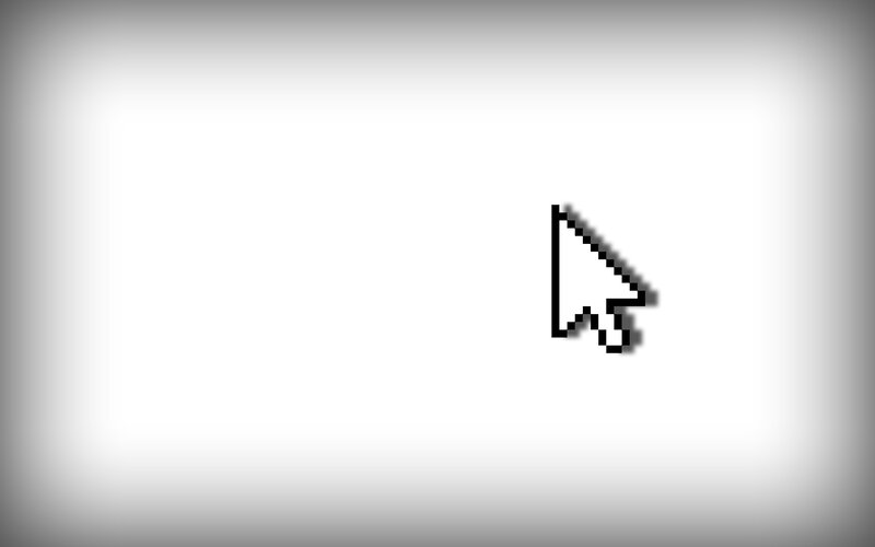 pixelated cursor on white