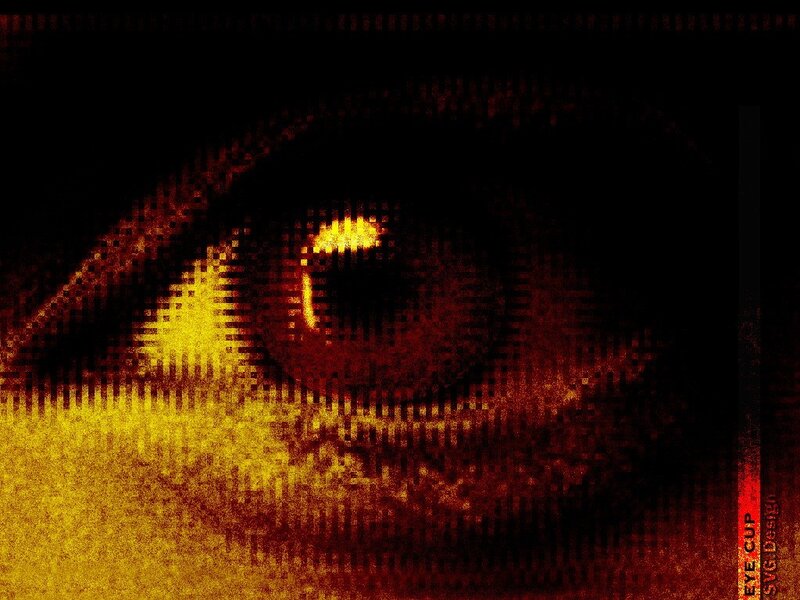 pixelated eye with watermark