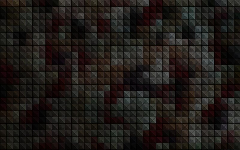 Pixelated Face — Black, Dark