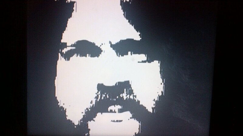 Pixelated Face Silhouette