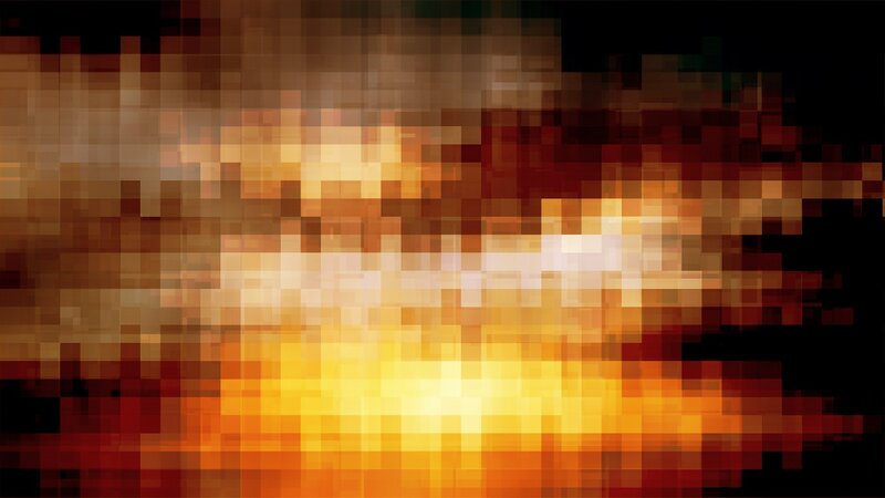 Pixelated Fire Explosion