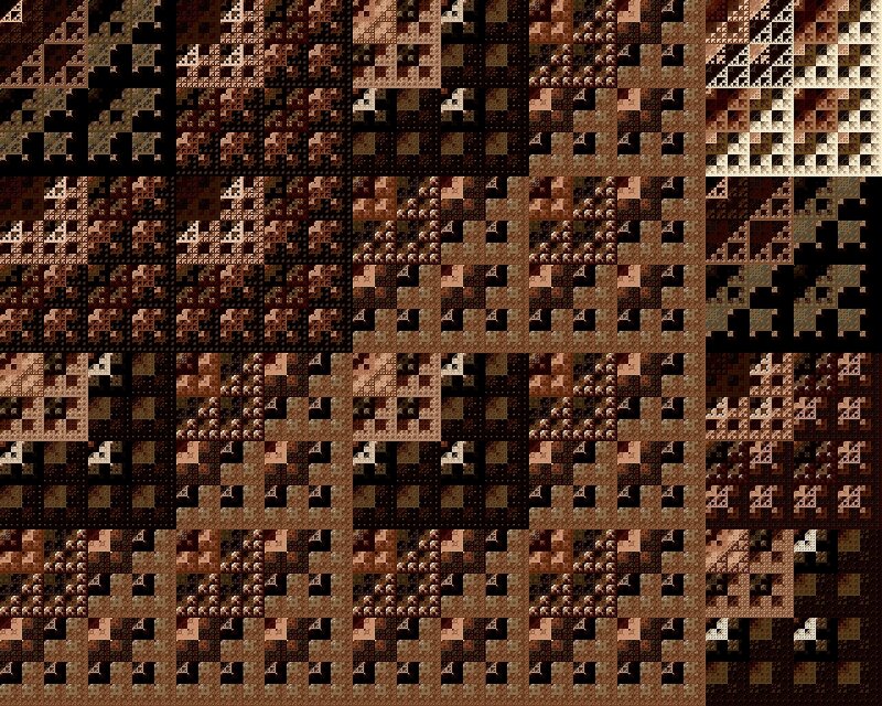 pixelated fractal pattern