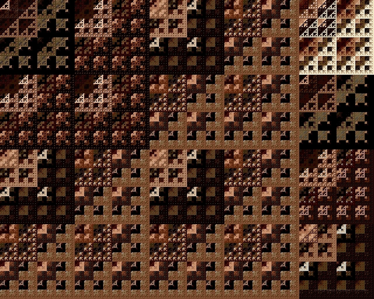 pixelated fractal pattern