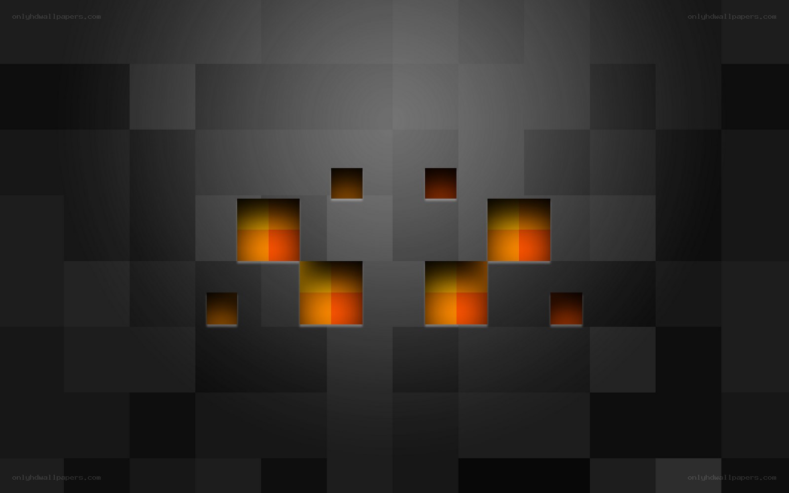 pixelated glowing squares