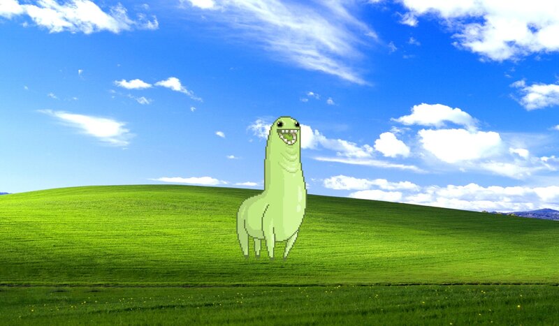 Pixelated Green Creature