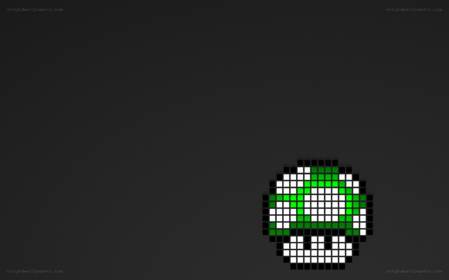 pixelated green mushroom