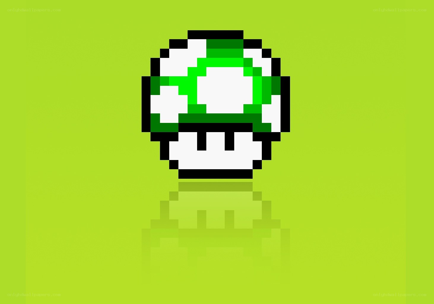 pixelated green mushroom
