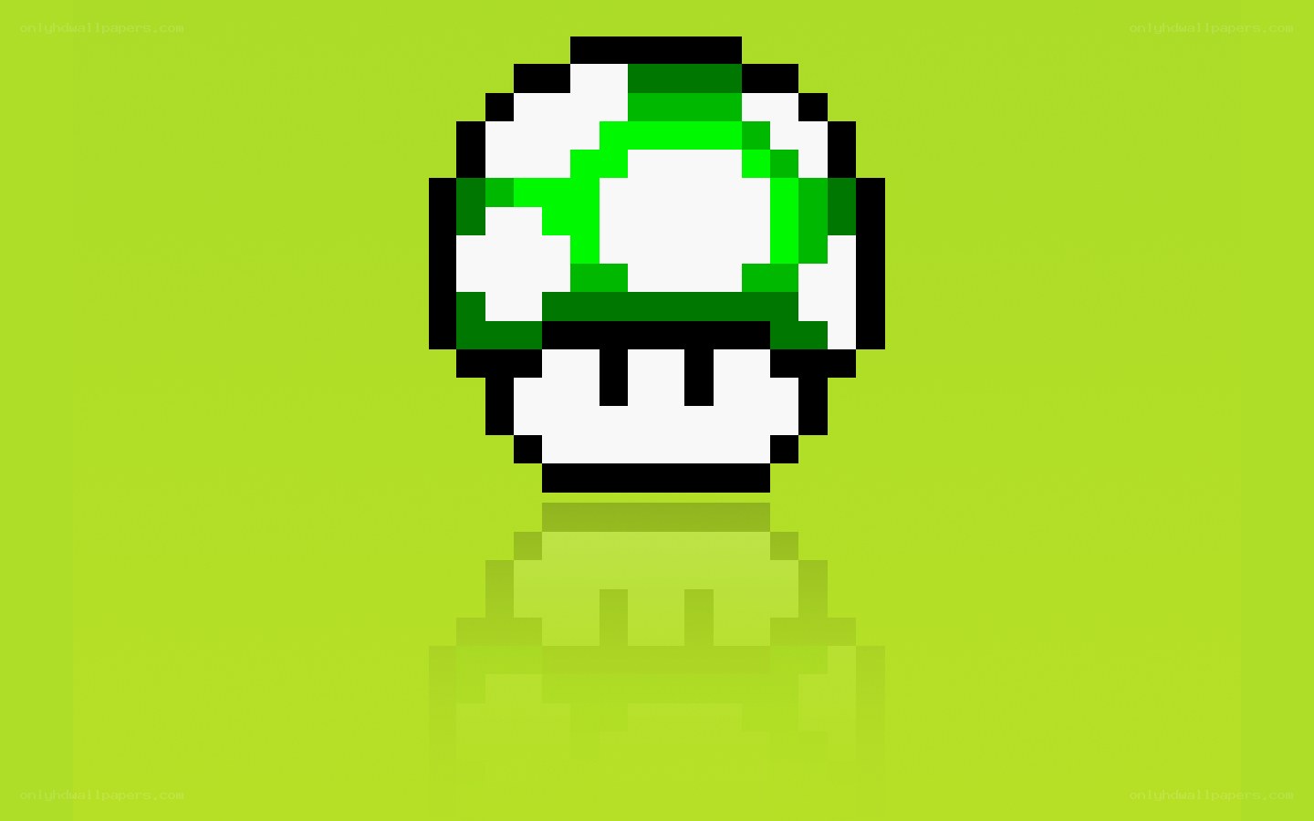 pixelated green mushroom