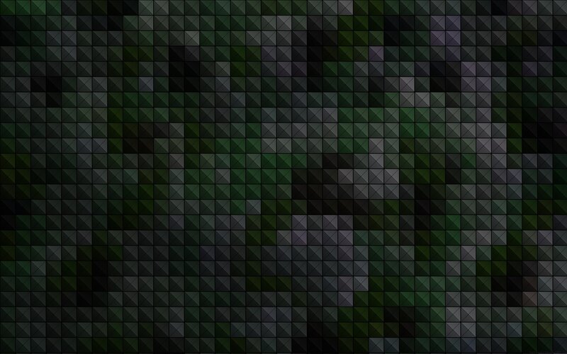 Pixelated Green Pattern — Dark