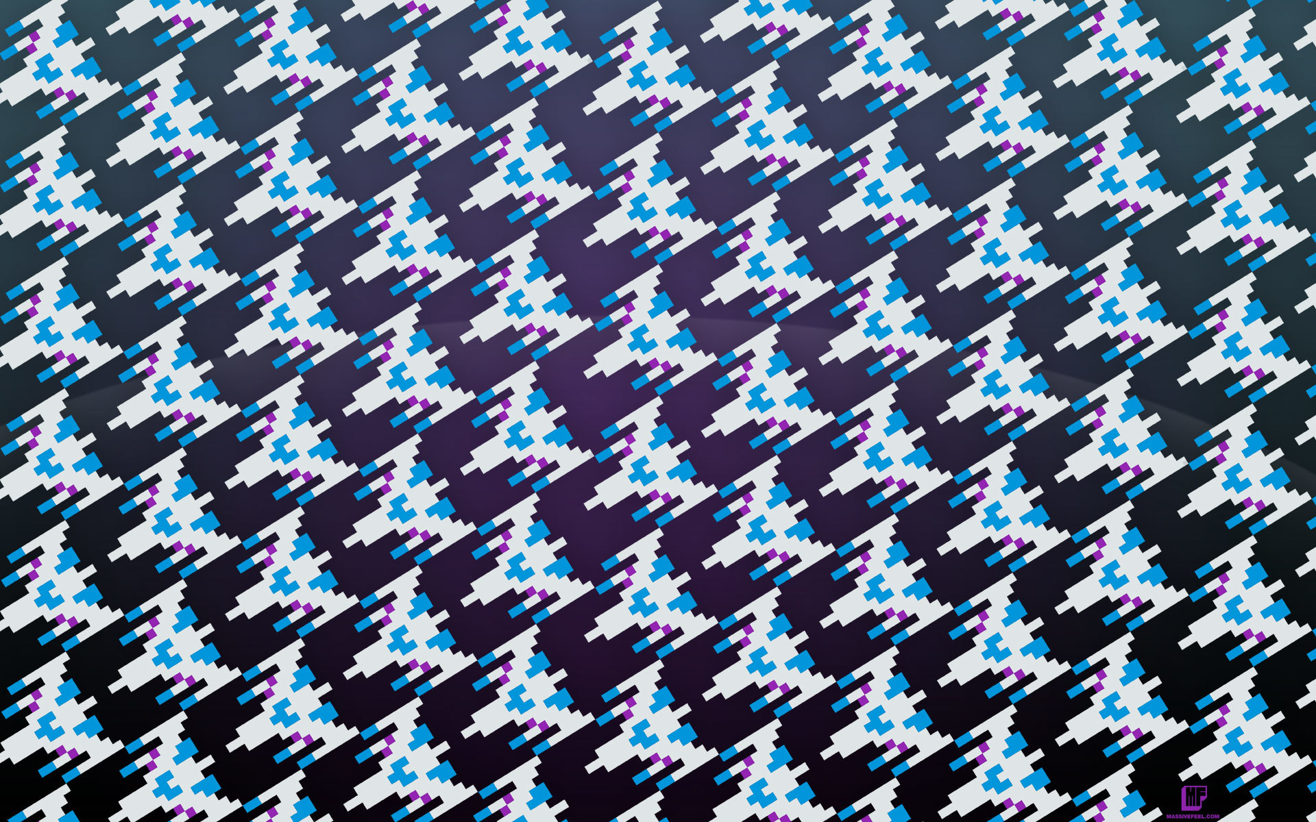 pixelated houndstooth pattern