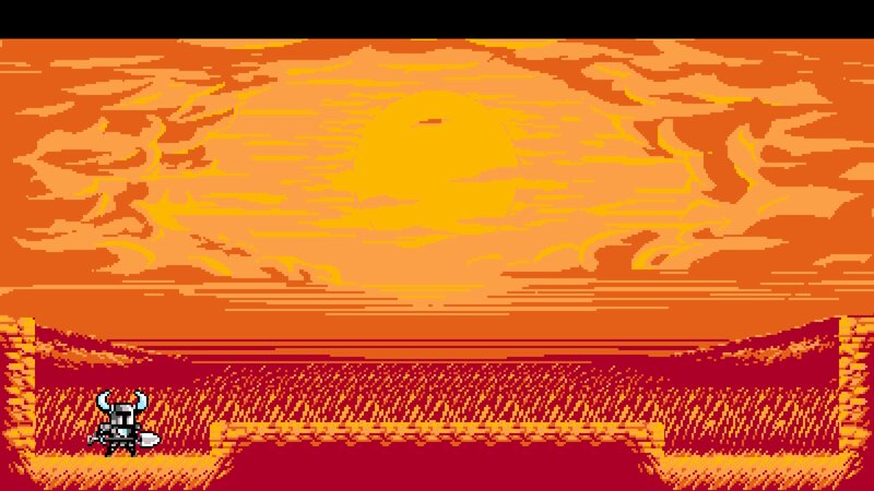 Pixelated Knight Character — Orange