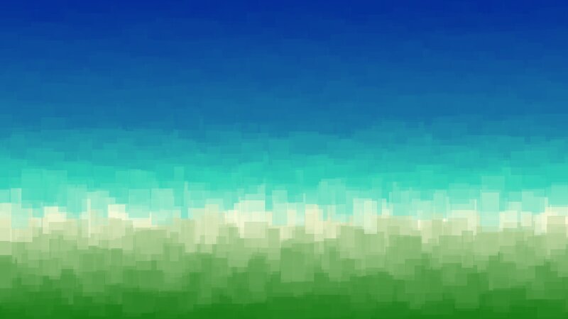 Pixelated Landscape — Blue, Serene