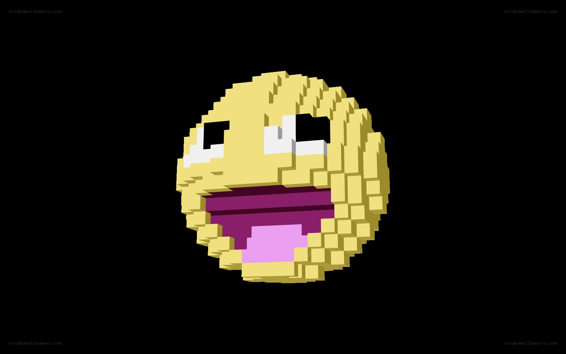 pixelated laughing face