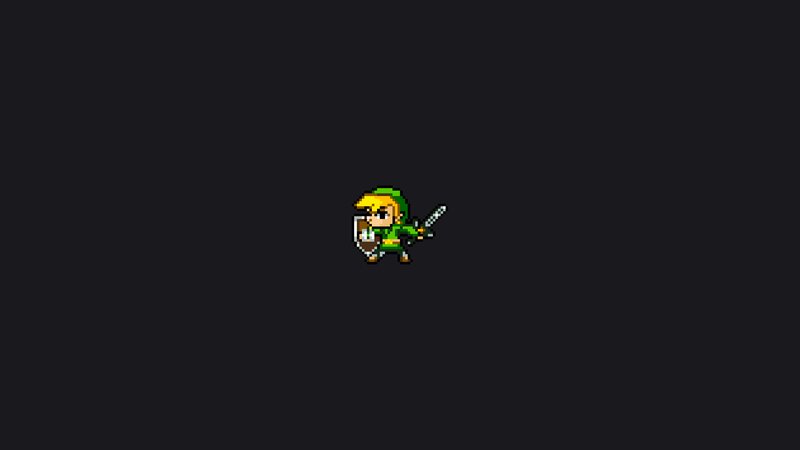 Pixelated Link Character — Black, Neutral