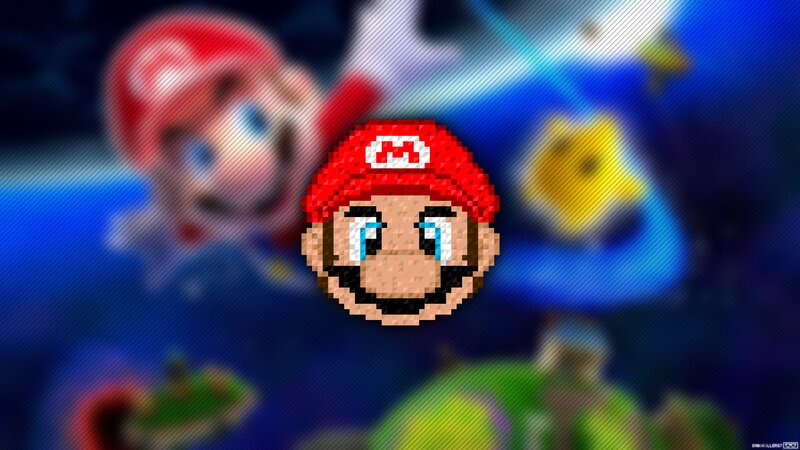 Pixelated Mario Face