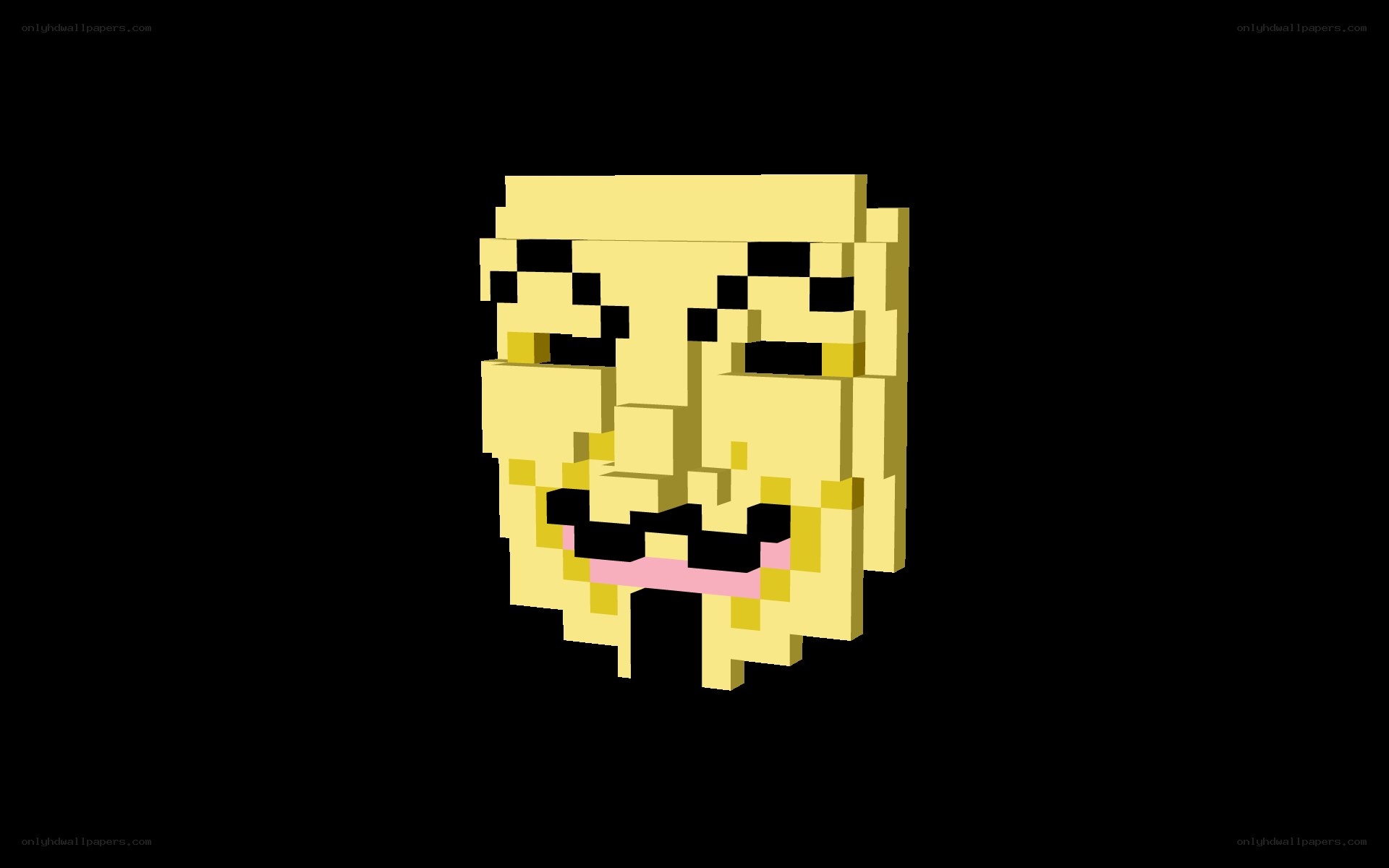 pixelated mask character
