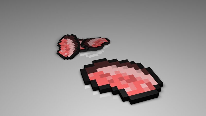 pixelated meat chunks