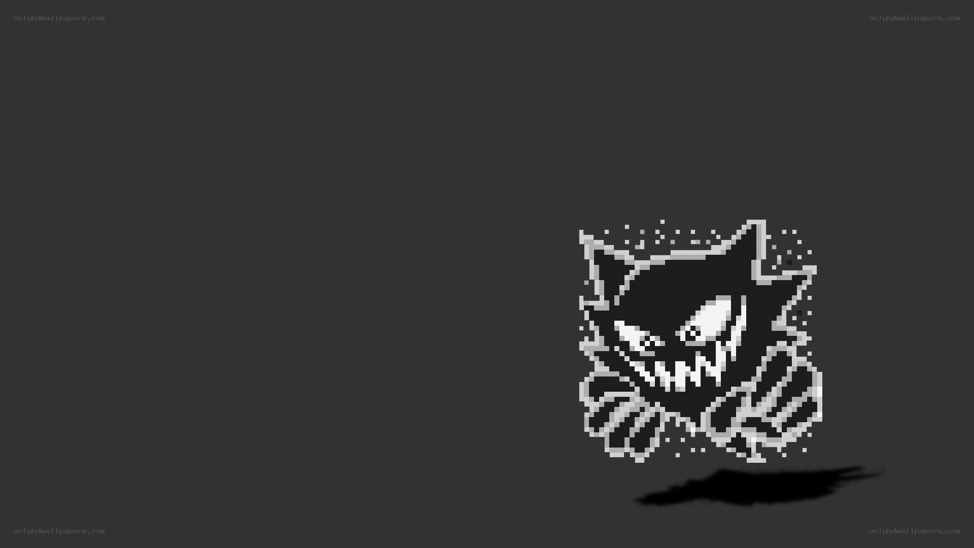 pixelated monster logo