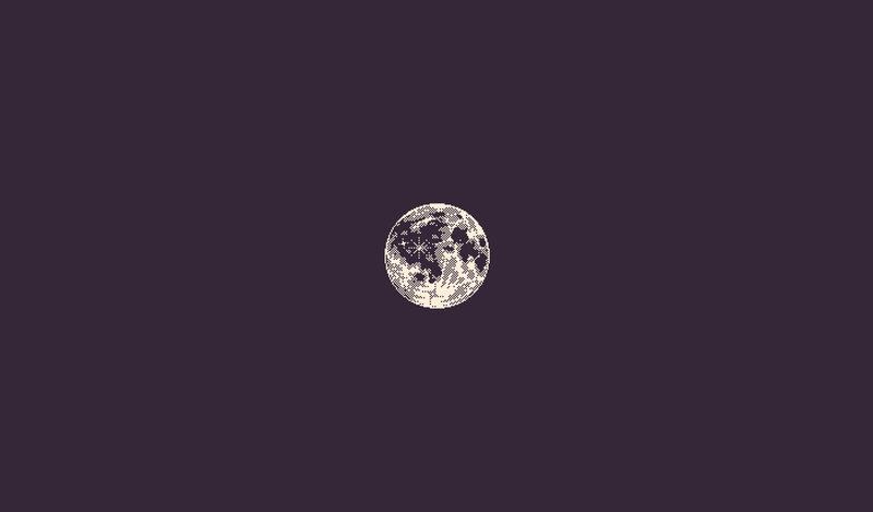 Pixelated Moon — Purple