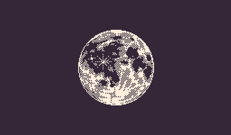 Pixelated Moon